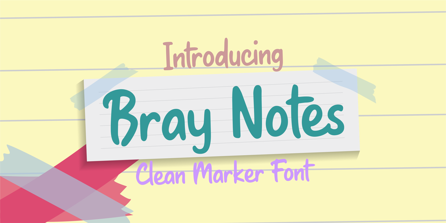 Przykład czcionki Bray Notes Regular